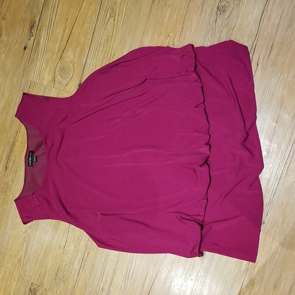 Lane Bryant burgundy sleeveless top sz 22/24 like new - Picture 1 of 5